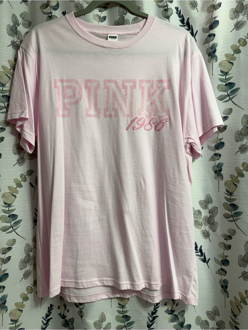 PINK Victoria's Secret Pastel Pink 'PINK 1986' Short Sleeve Tee